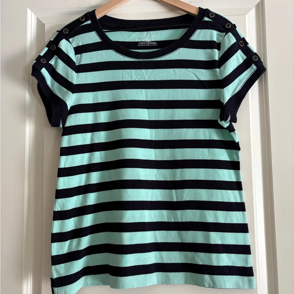 Talbots Stretch Weekend Tee Women’s Top - Picture 2 of 5